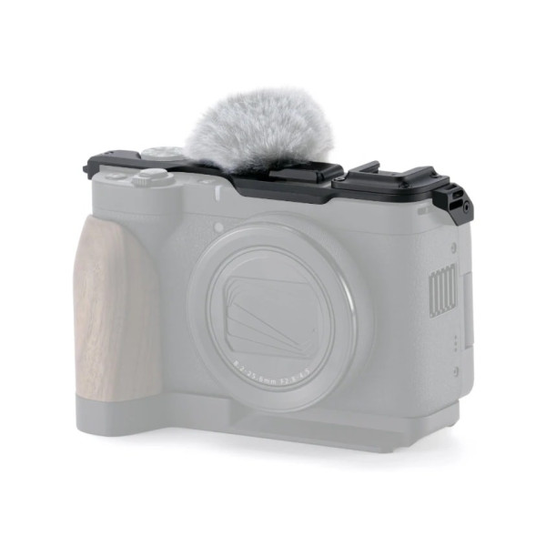 Tilta Placa Superioara pentru Canon PowerShot V1, Protectie Usoara, Montura Cold Shoe Detasabila, Aluminiu, Negru