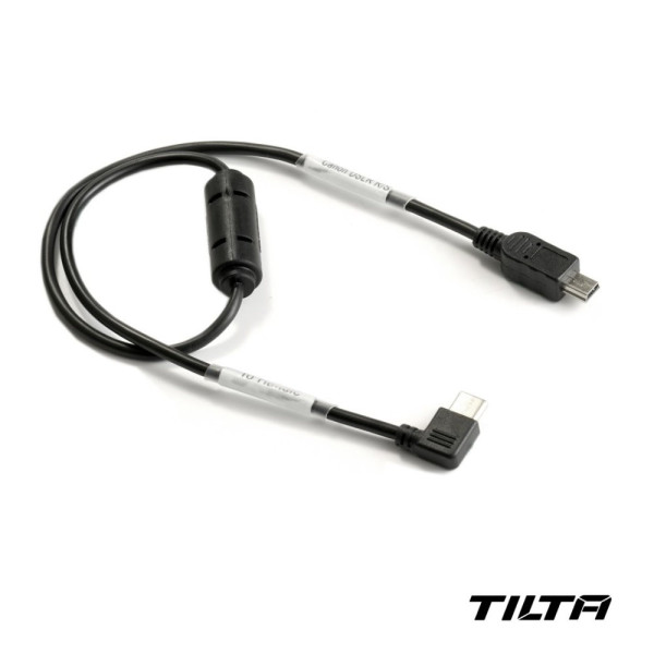 Tilta Cablu USB-C Run/Stop pentru Canon DSLR, Compatibil Tiltaing Advanced Side Handle, Culoare Neagra, Material Cupru si Otel