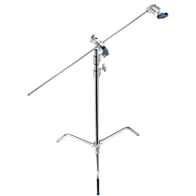 Avatar Shop|Avenger C-Stand Kit 33, Baza Turtle, Otel Cromat, 3 Sectiuni, 2 Riseruri, Sarcina Maxima 10kg, Inaltime Maxima 3.28m|Avenger
