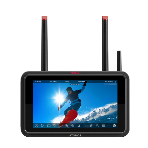 Atomos Ninja TX Monitor-Recorder, 12G-SDI si HDMI 2.0, ProRes RAW pana la 8K, Ecran HDR 5 Inch 1500 Niti, Wi-Fi 6E