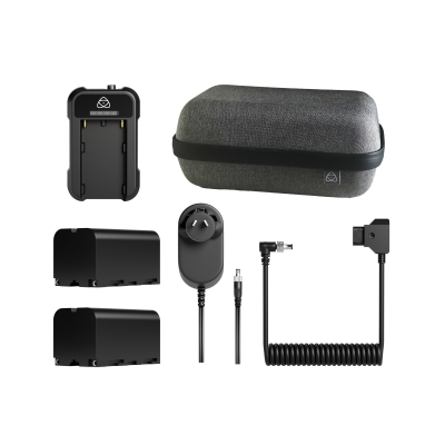 Avatar Shop|Atomos Universal Power Kit, Set Alimentare, 2 Baterii 5200mAh, Incarcator Rapid, Cablu D-Tap la DC, Husa de Transport|Atomos
