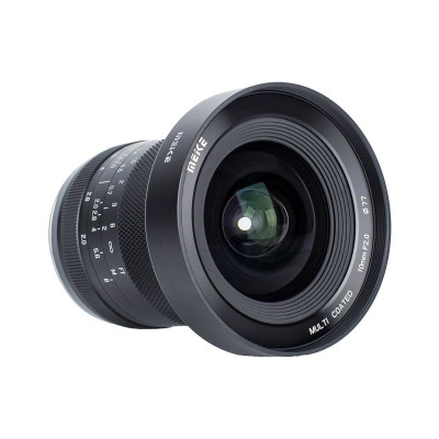 Avatar Shop|Meike 10mm F2.0 Obiectiv Prim APS-C, Montura Sony E, Focus Manual, 10 Lamele Diafragma, Filtru 77mm, Greutate 550g|Meike