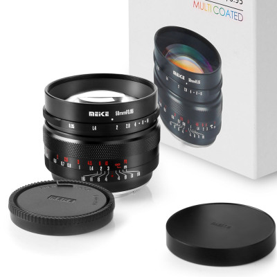 Meike 50mm f/0.95 Obiectiv Foto, Montura Micro Four Thirds, Diafragma f/0.95, 13 Lamele...