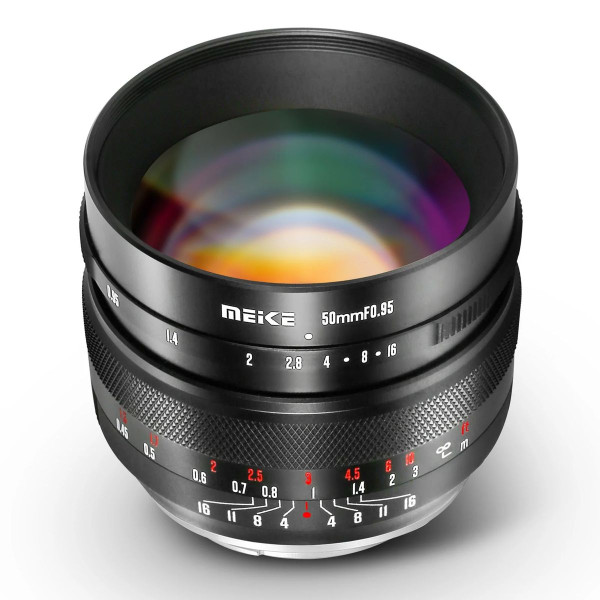 Meike 50mm F0.95 Obiectiv Manual APS-C, Montura Fujifilm X, 13 Lamele Diafragma, Distanta Minima Focalizare 0.45m, Filtru 62mm