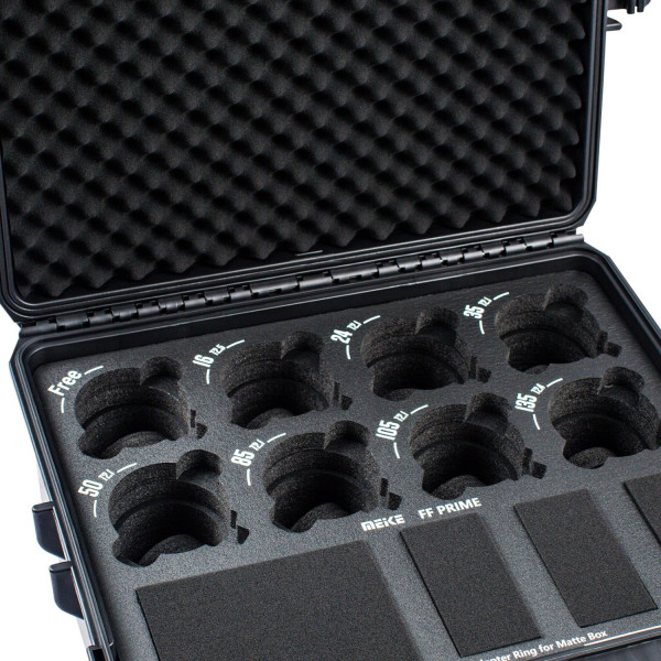 Meike Case Geanta pentru 7 Obiective Cine FF Prime, Montura E/EF/PL/L/RF, Dimensiuni 47x42x20.3cm