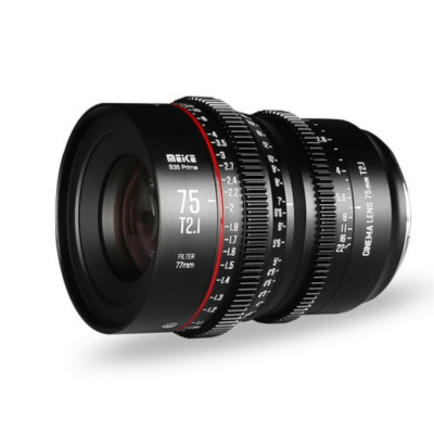 Avatar Shop|Meike 75mm T2.1 Super 35 Prime Obiectiv Cine, Montura EF, Distanta Focala 75mm, Diametru Filtru 77mm, 13 Lamele Diafragma,|Meike