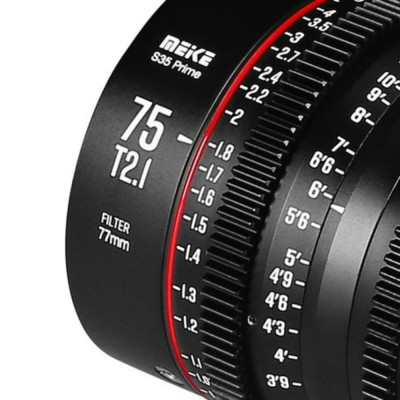 Avatar Shop|Meike 75mm T2.1 Super 35 Prime Obiectiv Cine, Montura EF, Distanta Focala 75mm, Diametru Filtru 77mm, 13 Lamele Diafragma,|Meike