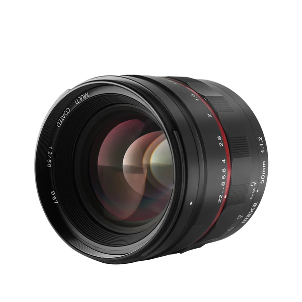 Meike 50mm F1.2 Obiectiv Full Frame Montura Sony E, Focalizare Manuala, 12 Elemente/7 Grupuri, 10 Lamele Diafragma, Filtru 67mm