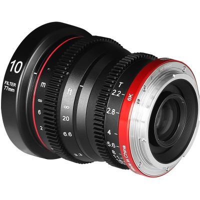 Avatar Shop|Meike MK-10MM T2.2 Obiectiv Cine Canon RF, Montura Canon RF APS-C, Diafragma T2.2-T22, Filet Filtru 77mm, Focalizare Manuala|Meike