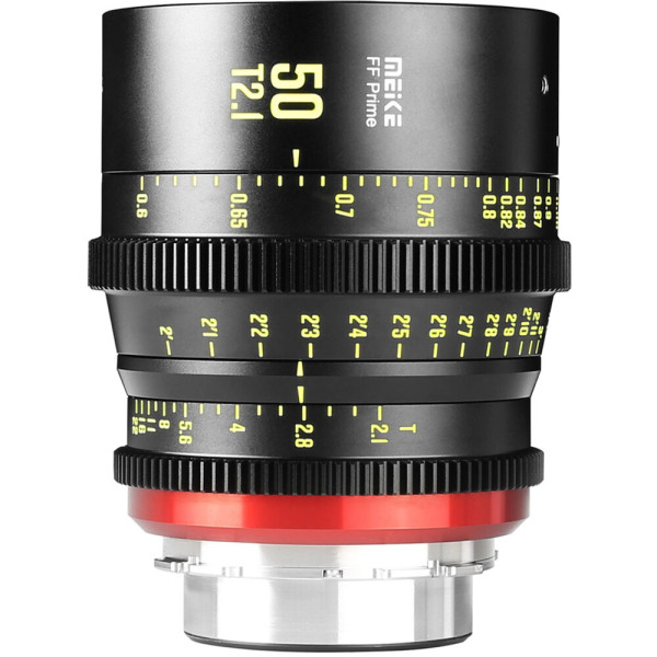 Meike MK-50T2.1 FF-Prime Obiectiv Cinema, Montura PL, Focala 50mm, Diafragma T2.1-T22, 12 Elemente in 8 Grupuri