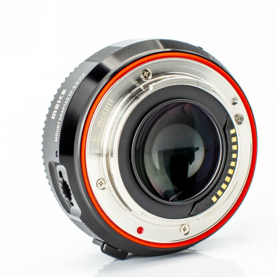 Avatar Shop|Meike MK-EFTE-0.71X Adaptor Montura Speedbooster, EF/EF-S la Sony E, Reducere Focala 0.71x, Autofocus, Otel Inoxidabil|Meike