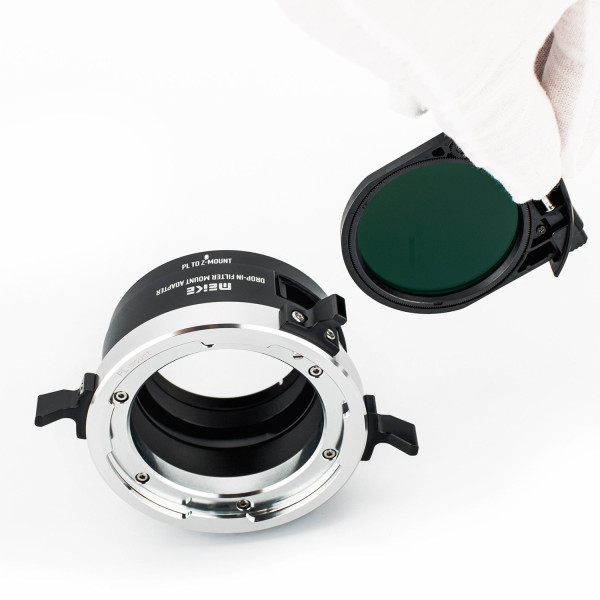 Meike MK-PLTZ-C Adapter Nikon Z la PL, Filtru VND ND3-ND500, Filtru UV Clar, Focus Infinit, Constructie Metalica