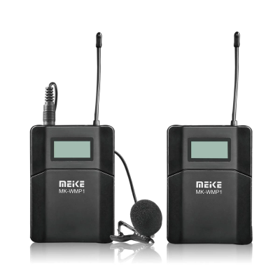 Avatar Shop|Meike MK-WMP1 Sistem Audio Wireless UHF, Pentru DSLR, Raza 70m, 6 Canale, Microfon Lavaliera, Conector Jack 3.5mm|Meike