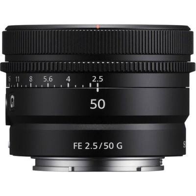 Avatar Shop|Sony 50mm f2.5 G Obiectiv Foto Mirrorless, Montura Sony E, Diafragma f/2.5-f/22, Filtru 49mm, Focalizare Interna, 174g|Sony