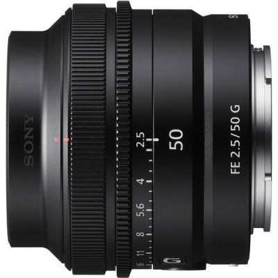 Avatar Shop|Sony 50mm f2.5 G Obiectiv Foto Mirrorless, Montura Sony E, Diafragma f/2.5-f/22, Filtru 49mm, Focalizare Interna, 174g|Sony
