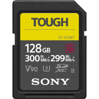 Avatar Shop|Sony Tough SF-G 128GB UHS-II SDXC Card de Memorie, 300MB/s Citire, 299MB/s Scriere, V90, U3, Clasa 10|Sony