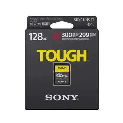 Avatar Shop|Sony Tough SF-G 128GB UHS-II SDXC Card de Memorie, 300MB/s Citire, 299MB/s Scriere, V90, U3, Clasa 10|Sony