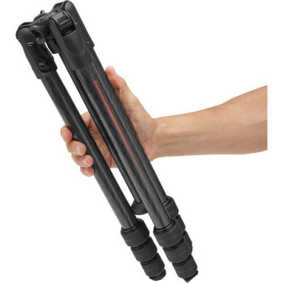 Avatar Shop|Manfrotto Befree GT PRO Carbon Trepied de Calatorie, Fibra de Carbon, 4 Sectiuni, Inaltime Maxima 150 cm, Sarcina 12 kg|Manfrotto