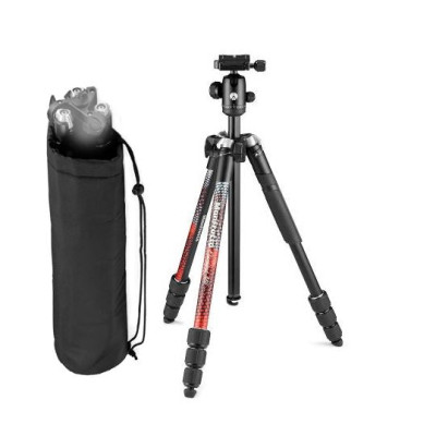 Avatar Shop|Manfrotto Element MII Trepied Foto cu Cap Bila, Rosu, Aluminiu, Inaltime Maxima 160cm, Sustine 8kg, Husa Inclusa|Manfrotto