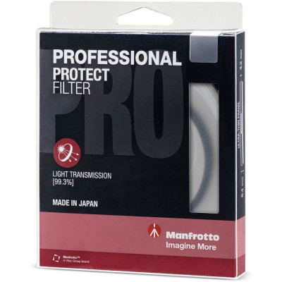 Avatar Shop|Manfrotto Filtru Protectie PRO Slim 62mm, Montura Slim, Multitratament 12 Straturi, Antistatic, 99.3% Transmisie Lumina|Manfrotto