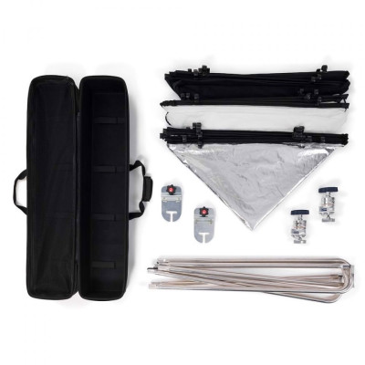 Avatar Shop|Manfrotto Kit Pro Scrim, Cadru Aluminiu 2x2m, 3 Panze, 2 Grip-Head, Geanta Transport|Manfrotto