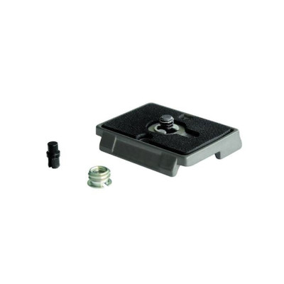 Avatar Shop|Manfrotto Placa Rapida Dreptunghiulara, Compatibila RC2/Q2, Surub 1/4 si Adaptor 3/8, Aluminiu|Manfrotto