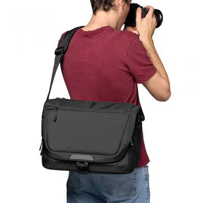 Avatar Shop|Manfrotto MB MA3-M-M Geanta Foto Messenger 3, Pentru Mirrorless si DSLR, Compartiment Laptop 14 inch, Husa Ploaie Inclusa, Negru|Manfrotto Bags
