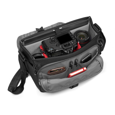 Avatar Shop|Manfrotto MB MA3-M-M Geanta Foto Messenger 3, Pentru Mirrorless si DSLR, Compartiment Laptop 14 inch, Husa Ploaie Inclusa, Negru|Manfrotto Bags
