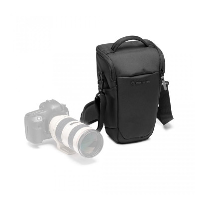 Avatar Shop|Manfrotto MA3-H-L Geanta Foto Holster L, Husa de Ploaie Inclusa, Rezistenta la Apa, Conexiune Trepied, Volum 4.5 L|Manfrotto Bags