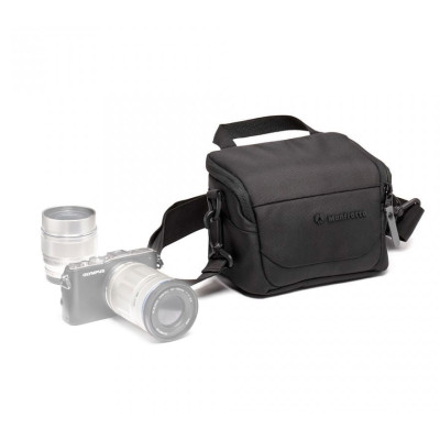 Avatar Shop|Manfrotto MA3-SB-XS Geanta Foto de Umar, Volum 2L, Interior Modular, Husa de Ploaie Inclusa, Rezistenta la Apa, Negru|Manfrotto Bags