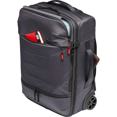 Avatar Shop|Manfrotto Manhattan Runner-50 Troller, Geanta cu Roti, Insertie Detasabila, Material Impermeabil, Buzunar Laptop 15 Inch, Gri|Manfrotto Bags