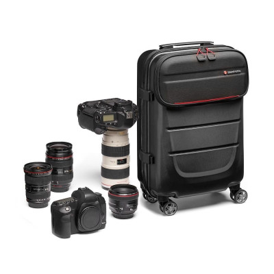 Avatar Shop|Manfrotto Reloader Spin 55 Geanta Foto Troller, Policarbonat, Suport Trepied, Husa Ploaie, Negru|Manfrotto Bags