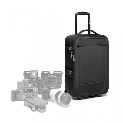 Avatar Shop|Manfrotto Rolling 3 Troller Foto-Video, Pentru 1-2 Body Pro, 7-8 Obiective, Laptop 15 Inch, Aluminiu, Husa Ploaie Inclusa|Manfrotto Bags