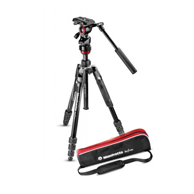 Avatar Shop|Manfrotto Befree Live Kit Trepied Video Twist, Cap Fluid, Sustine 4kg, Greutate 1.64kg, Blocare Twist, Aluminiu|Manfrotto Video