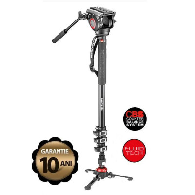 Avatar Shop|Manfrotto MVMXPRO500 Monopied Video Fluid, Baza Fluidtech, Blocare Baza, Aluminiu, Sustine 8kg, Inaltime 203cm|Manfrotto Video
