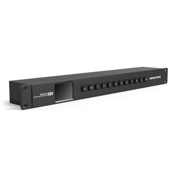 AVMATRIX MSS0811 Matrix Switcher SDI 8x8, Nivel A/B si DVB-ASI, Control Ethernet si USB, Alimentare Redundanta, 1RU