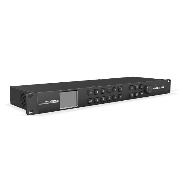 AVMATRIX MMV1630 Multiviewer 3G-SDI 16 Canale, Matrice SDI 16x16, 20 Layout-uri, UMD si Contoare Audio, Control Panou si PC