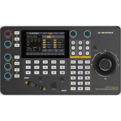 Avatar Shop|AVMatrix PKC4000-NDI Controller PTZ Touchscreen, NDI|HX, Ecran 5 Inch, Joystick 4D, Pana la 100 Camere IP|AVMATRIX