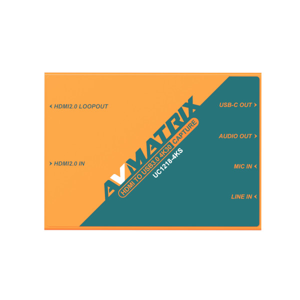 AVMatrix UC1218-4K S Capture Box HDMI la USB3.0, Captura 4K30, Pass-through 4K60, Fara Driver, UVC/UAC