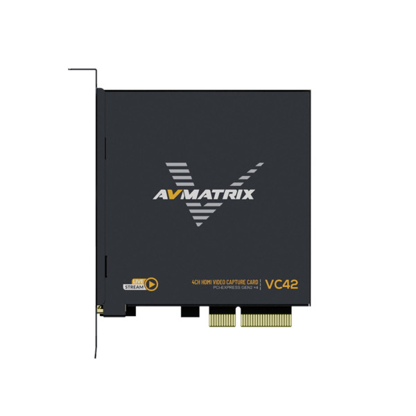 AVMATRIX VC42 Placa de Captura HDMI PCIe, 4 Canale, 1080p60, PCIe 2.0 x4, Video Necomprimat YUY2