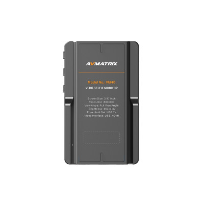 Avatar Shop|AVMatrix VM40 Monitor Selfie Vlog, Display 3.97 Inch, USB-C si HDMI, Rezolutie 1080p, Montura Magnetica, Cold Shoe|AVMATRIX