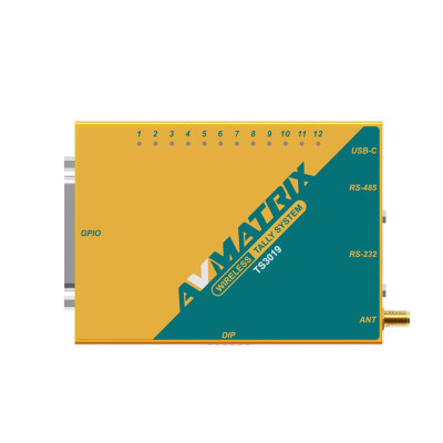 Avatar Shop|AVMATRIX TS3019-4 Sistem Tally Wireless Multi-Camera, 4 Lampi, 433 MHz, Raza 200m, GPIO/USB-C/RS-232/RS-485|AVMATRIX