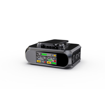 Avatar Shop|AvMatrix WM12 Dual Sistem Microfon Wireless, 2 Transmitatoare, 1 Receiver, 2.4 GHz, Raza 100m, Monitorizare OLED/TFT|AVMATRIX