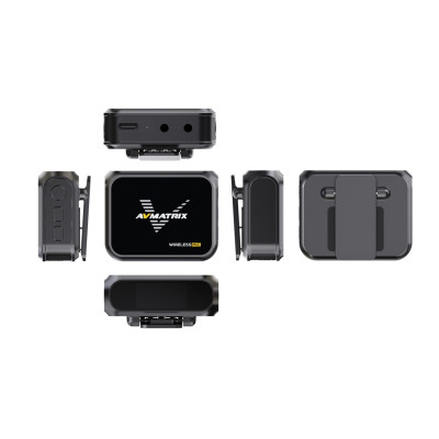 Avatar Shop|AvMatrix WM12 Single Sistem Microfon Wireless, 1 Transmitator, 1 Receptor, Banda 2.4 GHz, Raza 100 m|AVMATRIX