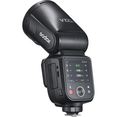 Avatar Shop|Blitz Godox V100 pentru Nikon, 100W, Cap Rotund, Sub-blit Integrat, Ecran Tactil, Acumulator Li-Ion VB30, HSS 1/8000s|Godox