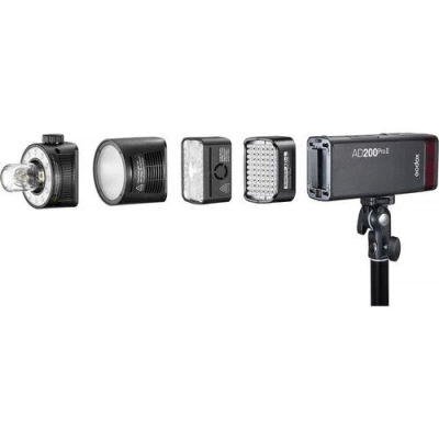 Avatar Shop|Blitz Portabil Godox AD200Pro II TTL, 200W, Cap Interschimbabil, Acumulator Li-Ion, HSS 1/8000s, Transmisie Radio 2.4G|Godox