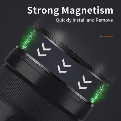 Avatar Shop|K&F 77mm Inel Adaptor Magnetic Round Mirror Series, Aluminiu Aviatic, Tratament Anodizat Negru, Compatibil Filtre Magnetice|K&F Concept