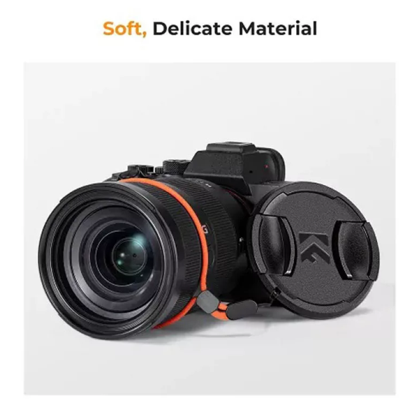 K&F 58MM Lens Cap printed with KF logo  with anti-lost string, individually packaged in OPP bag