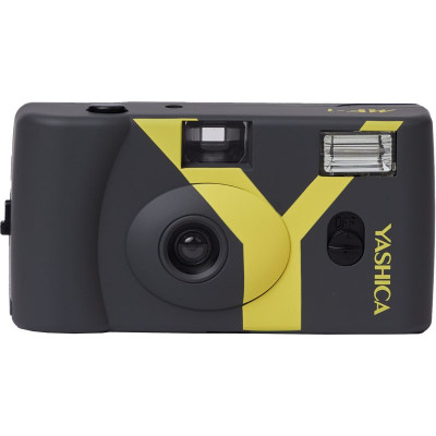Yashica MF-1 Snapshot Art Camera Gri, Aparat Foto Film 35mm, Obiectiv 31mm f/11, Blit...
