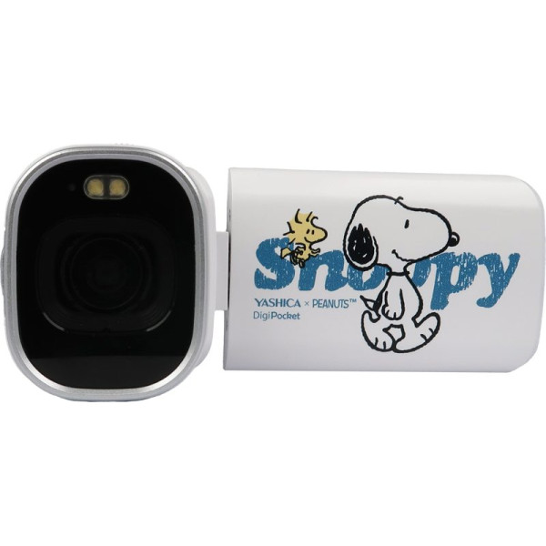 Yashica x Peanuts DigiPocket Camcorder, Senzor Sony CMOS 4K, Zoom Digital 4x, Ecran LCD 2.0 inch Inclinabil, Culoare Alba